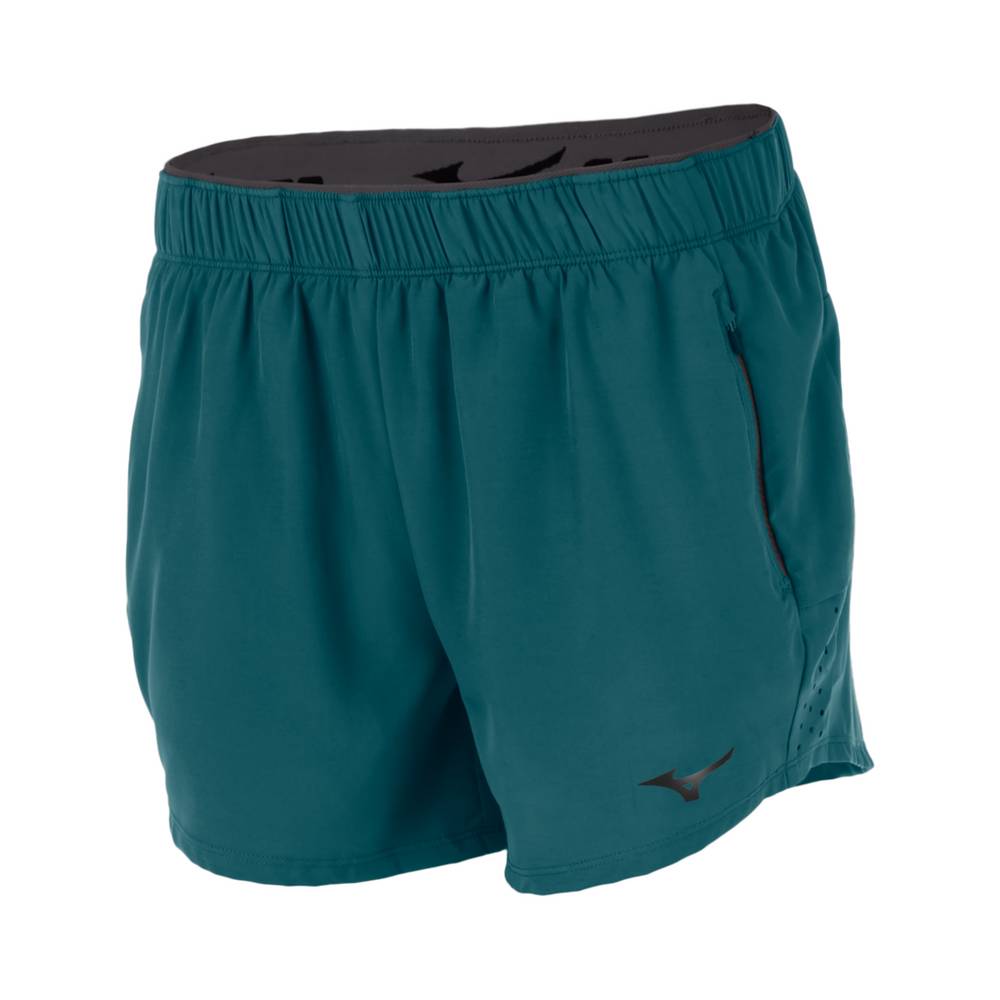 Pantaloncini Mizuno Running Alpha 4" Donna - Blu - 83407-SBGA